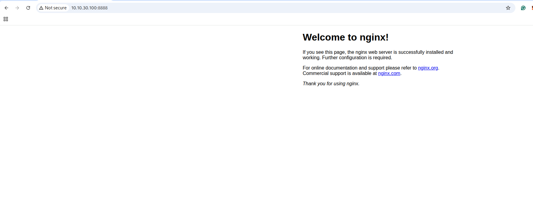 27 nginx accessed and working
